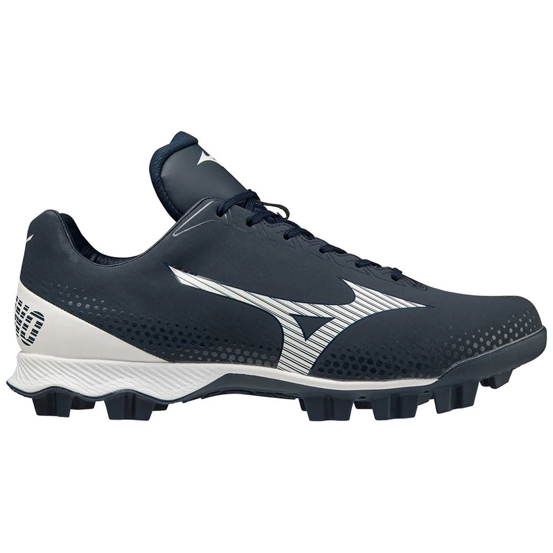 Mizuno Senior Wave Lightrevo Low TPU Baseball Cleat navy