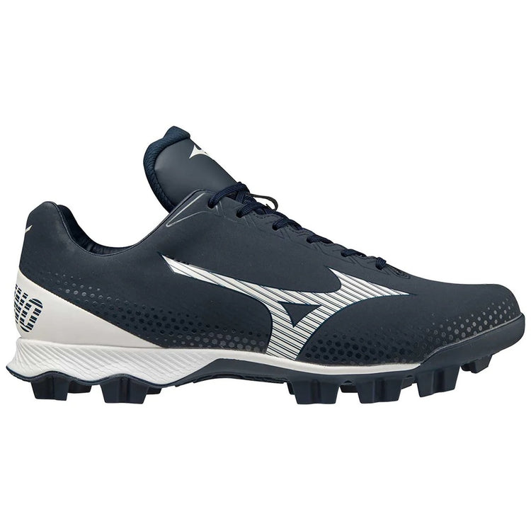 Mizuno Senior Wave Lightrevo Low TPU Baseball Cleat navy