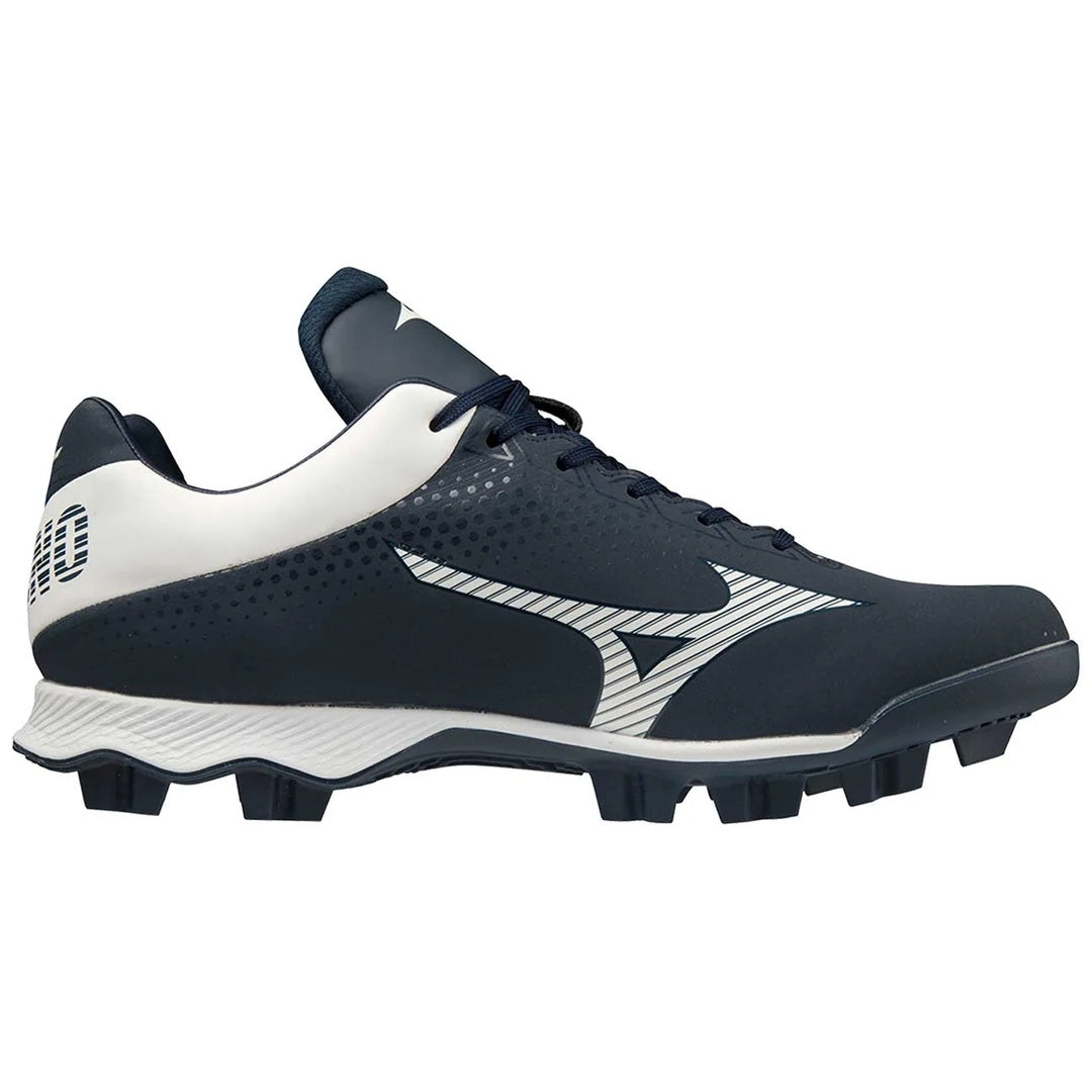 Mizuno Senior Wave Lightrevo Low TPU Baseball Cleat navy