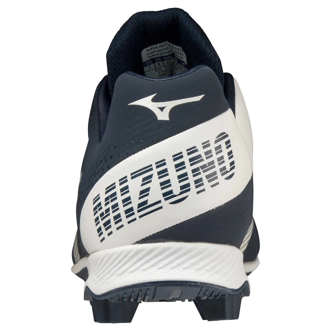 Mizuno Senior Wave Lightrevo Low TPU Baseball Cleat navy