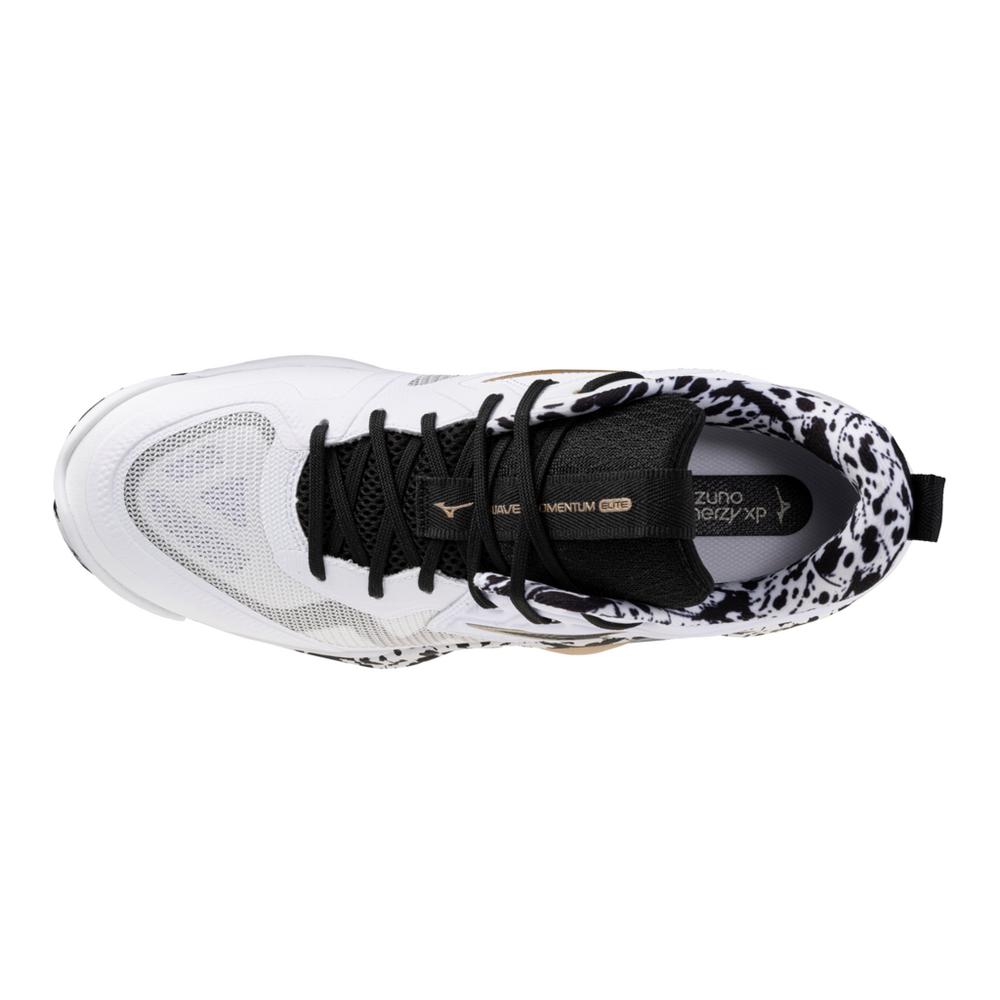 Mizuno Senior Wave Momentum 4 Elite Volleyball Shoes white/black