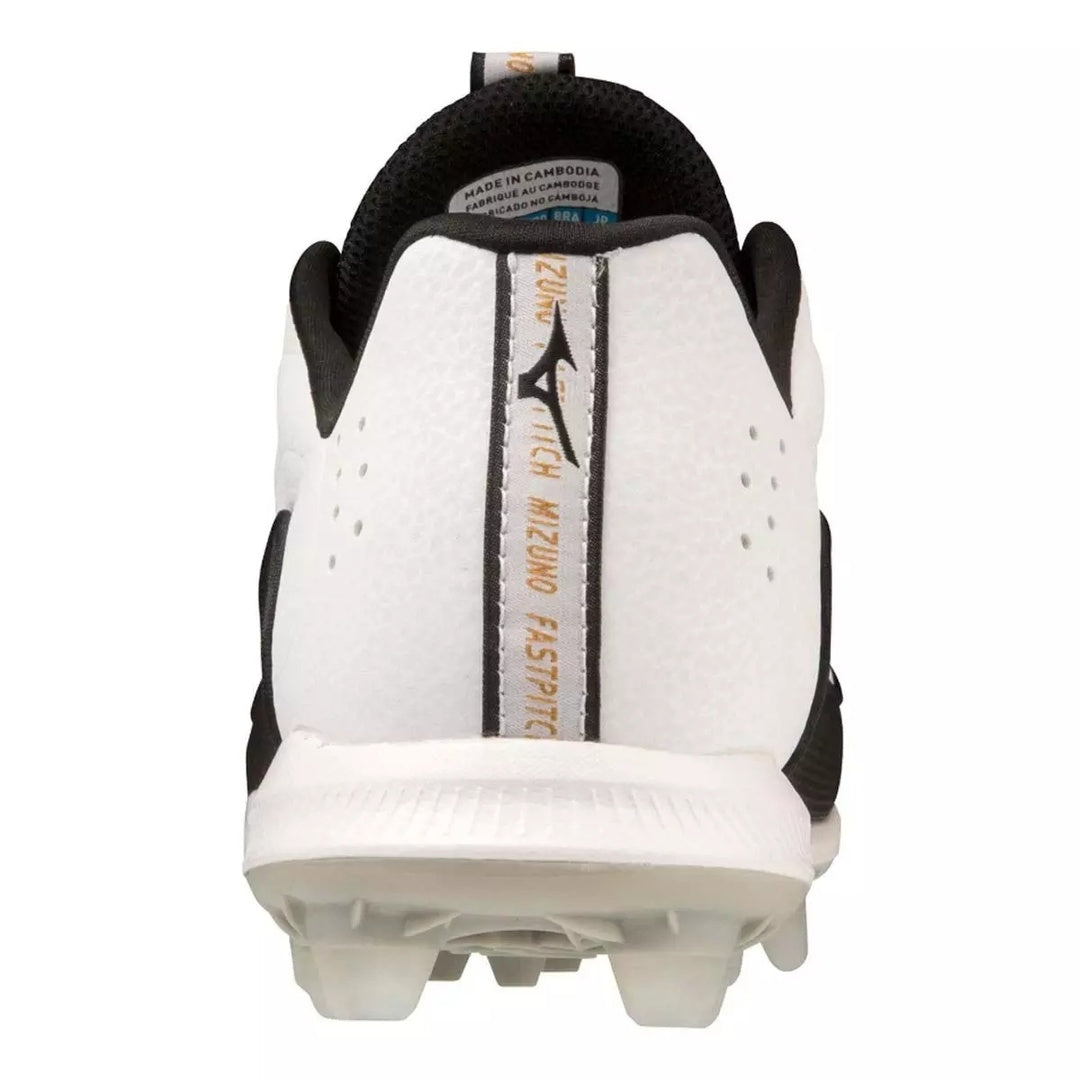 Mizuno Women's 9-Spike Advanced Finch Elite 6 Low Softball Cleats white/black