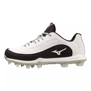 Mizuno Women's 9-Spike Advanced Finch Elite 6 Low Softball Cleats white/black