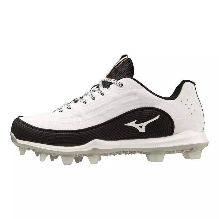 Mizuno Women's 9-Spike Advanced Finch Elite 6 Low Softball Cleats white/black
