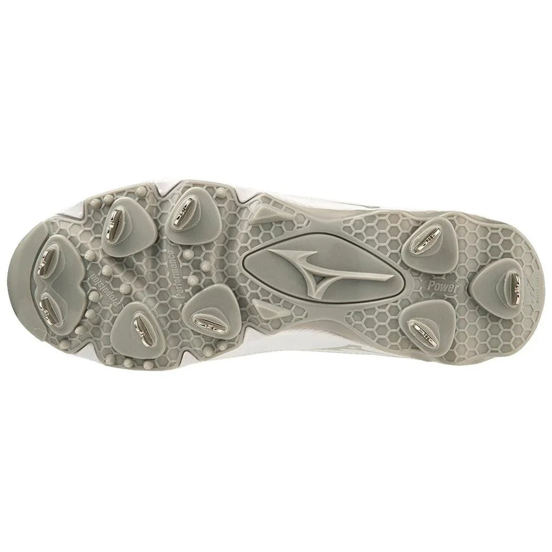 Mizuno Women's 9-Spike Swift 8 Low Metal Softball Cleats white