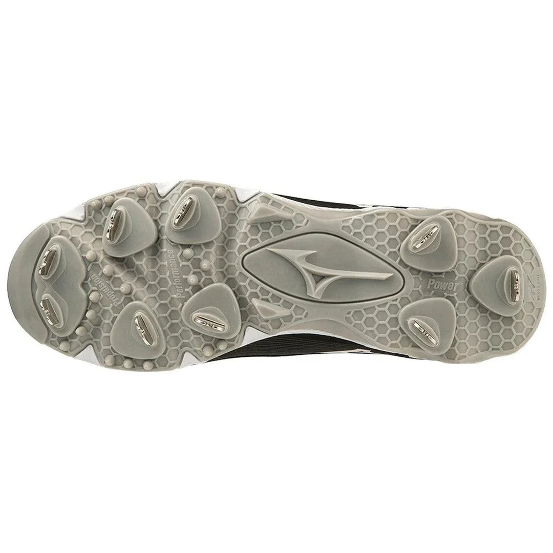 Mizuno Women's 9-Spike Swift 8 Low Metal Softball Cleats white/ black