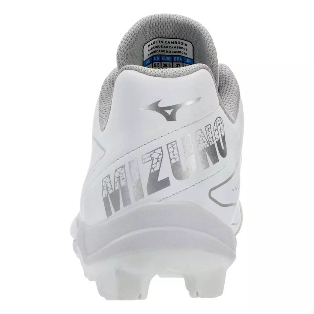 Mizuno Women's Cushionrevo Finch TPU Baseball Cleats white/silver