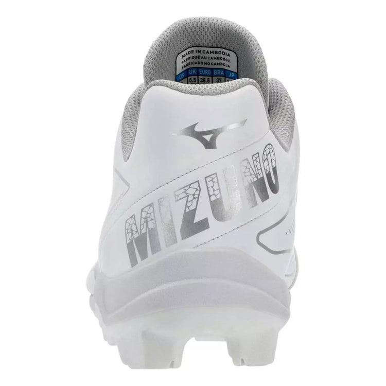Mizuno Women's Cushionrevo Finch TPU Baseball Cleats white/silver