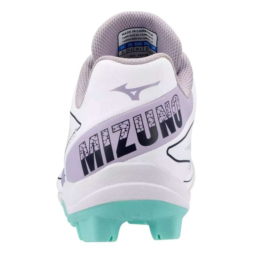 Mizuno Women's Cushionrevo Finch TPU Baseball Cleats white/lavender