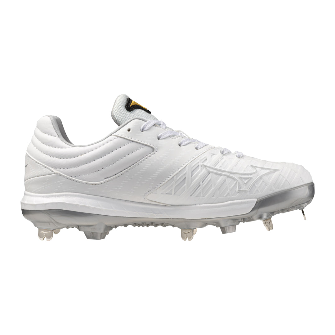 Mizuno Women s Pro FP Metal Softball Cleats White Silver 8