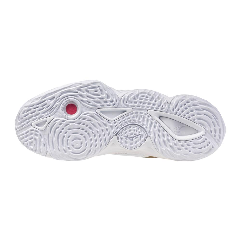 Mizuno Women's Wave Momentum 4 Elite Volleyball Shoes White Gold