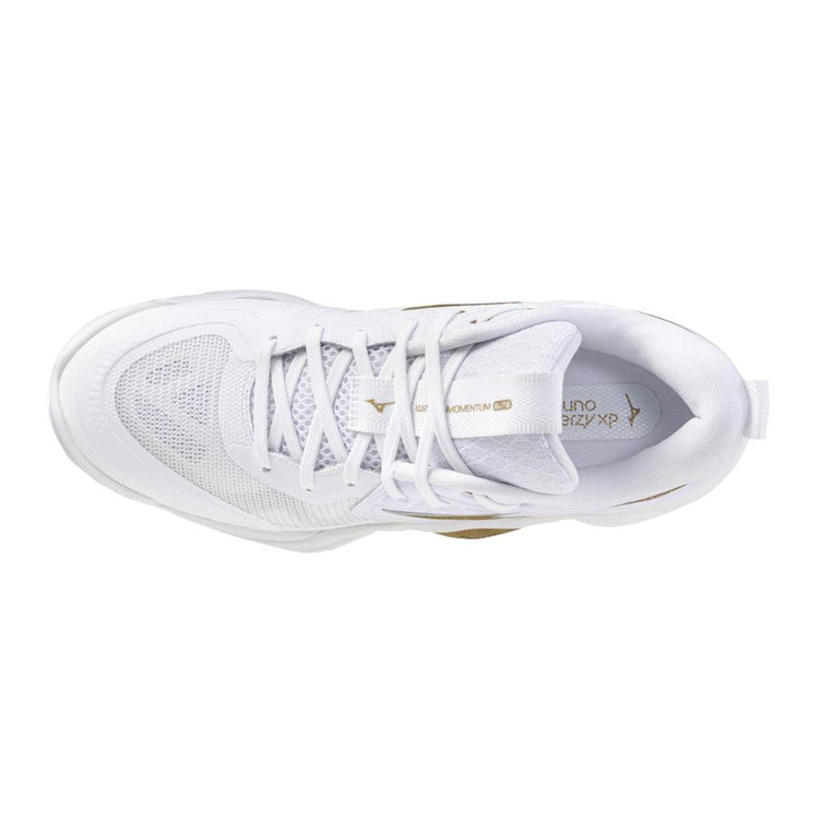 Mizuno Women's Wave Momentum 4 Elite Volleyball Shoes White Gold