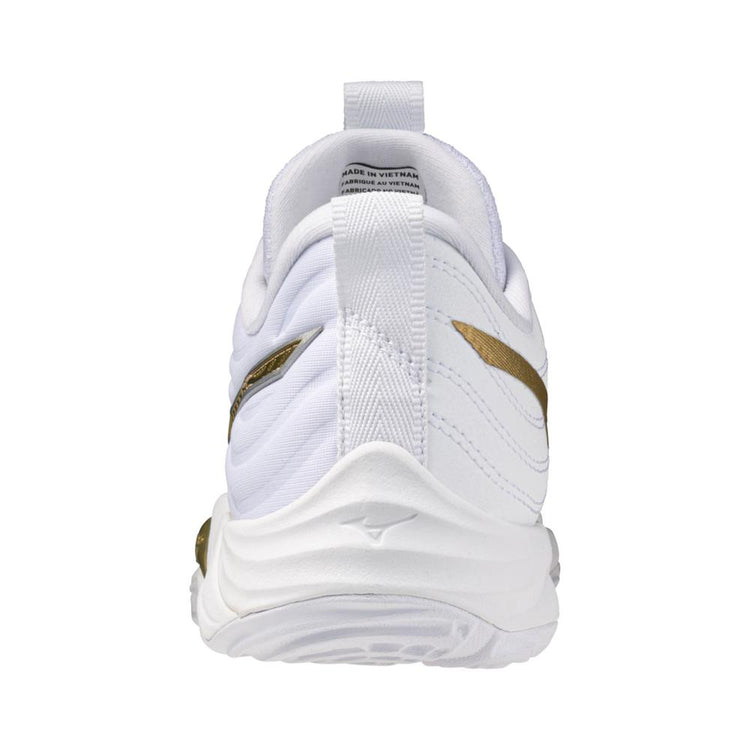 Mizuno Women's Wave Momentum 4 Elite Volleyball Shoes White Gold