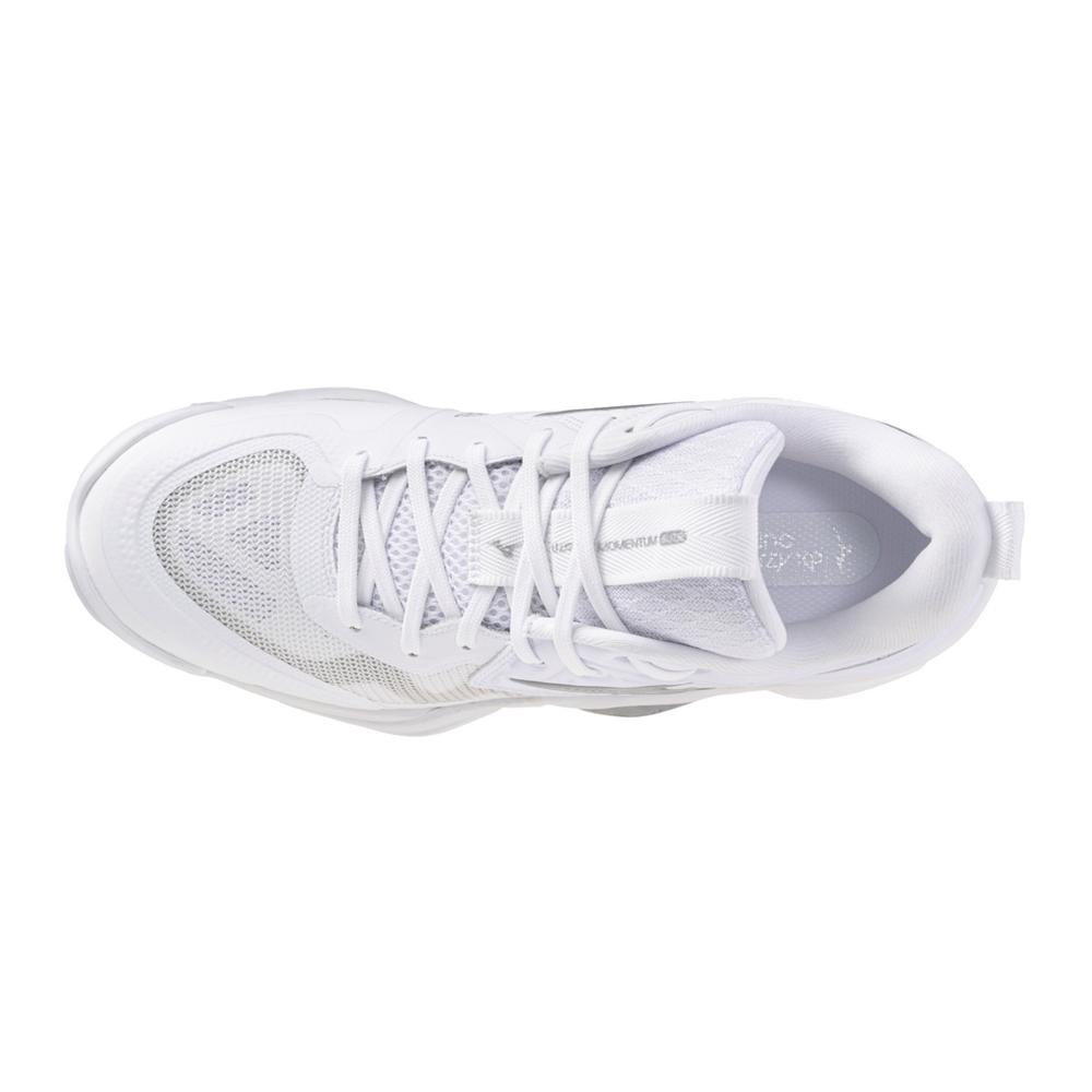 Mizuno Women's Wave Momentum 4 Elite Volleyball Shoes White Silver