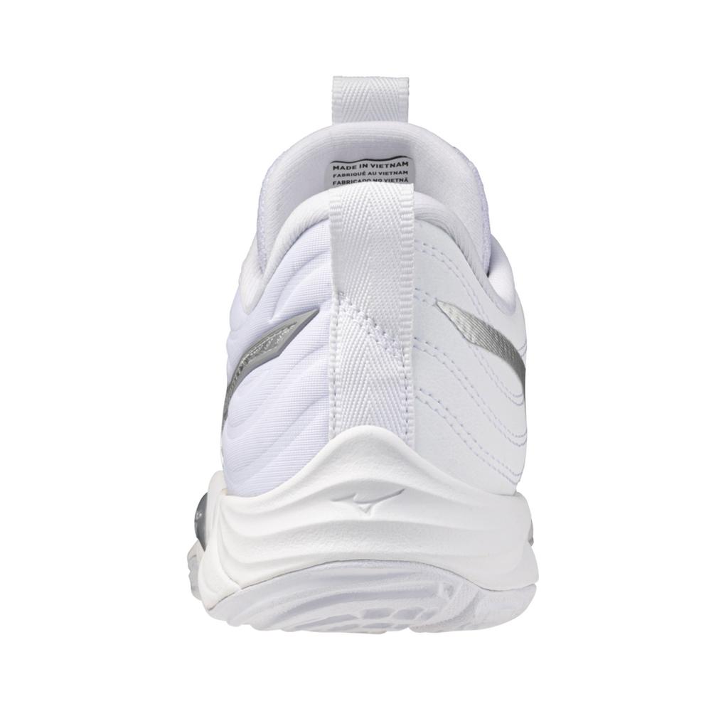 Mizuno Women's Wave Momentum 4 Elite Volleyball Shoes White Silver