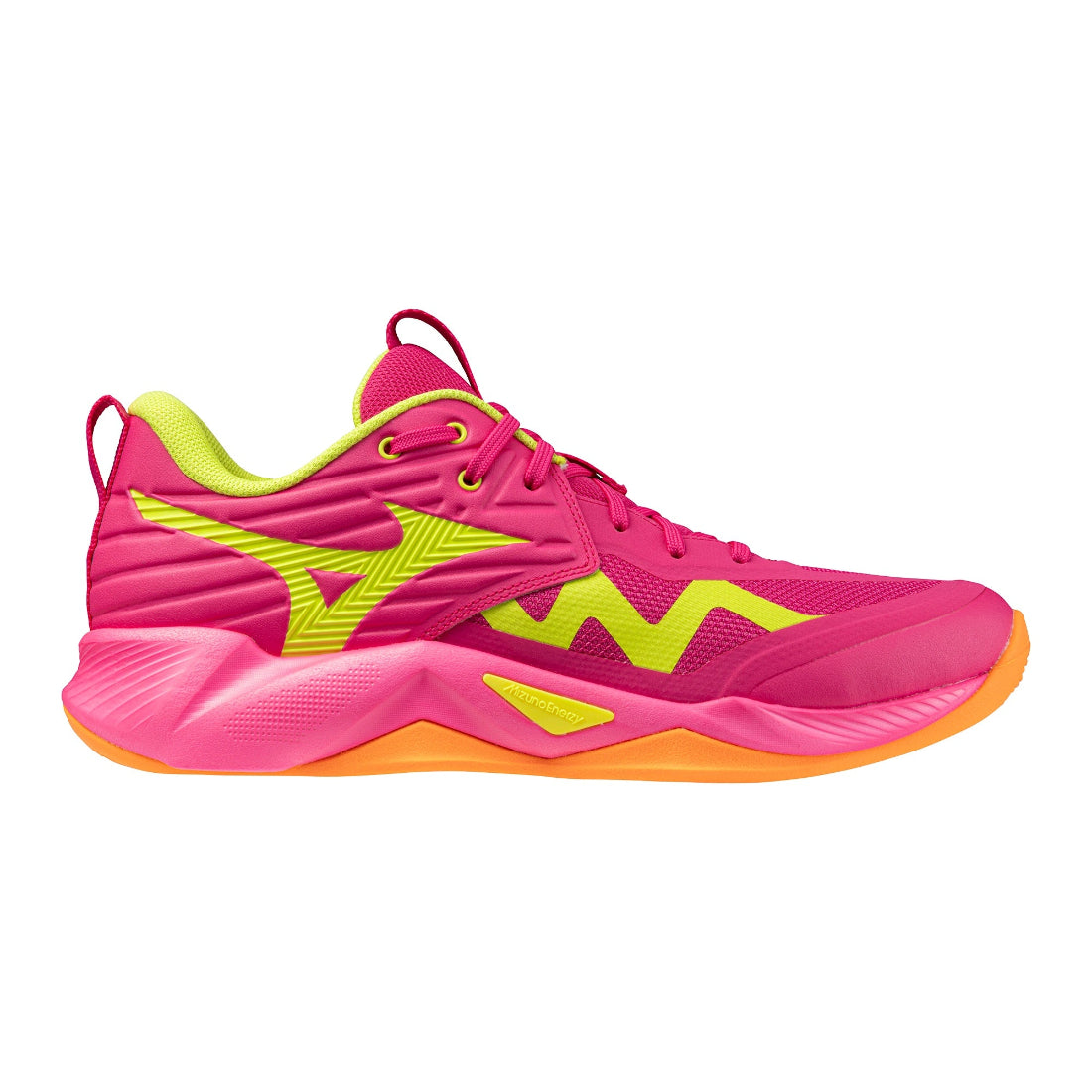Mizuno Women's Wave Momentum 4 Pro Volleyball Shoes pink tetra/yellow