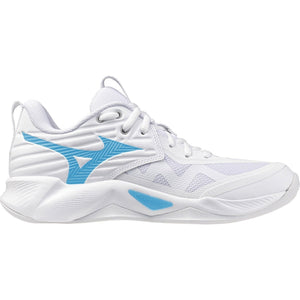 Mizuno Women's Wave Momentum 4 Pro Volleyball Shoes white/baby blue