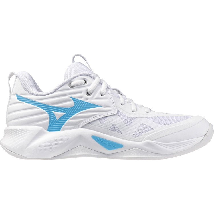 Mizuno Women's Wave Momentum 4 Pro Volleyball Shoes white/baby blue