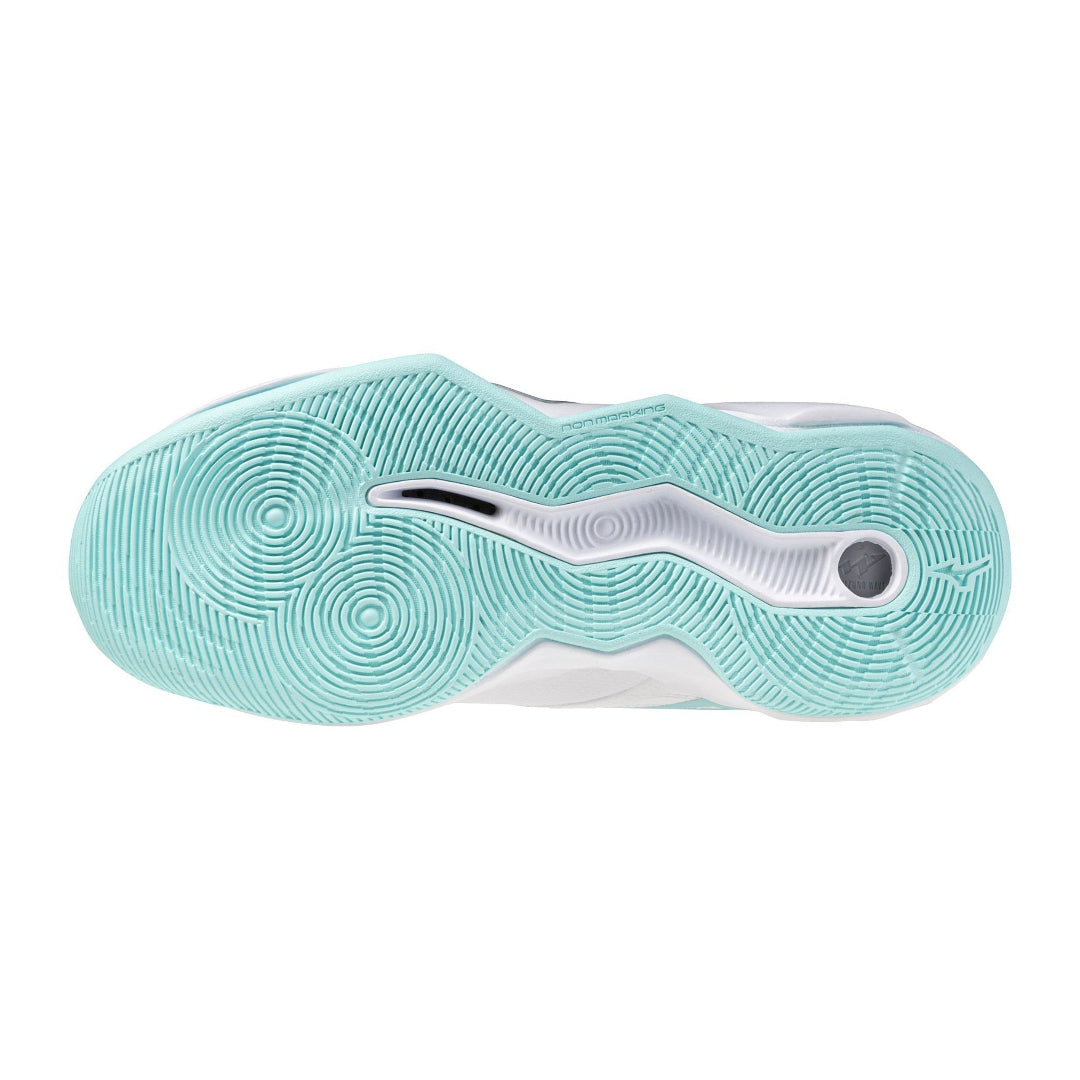 Mizuno Women's Wave Momentum 4 Pro Volleyball Shoes white/ Blue Tint