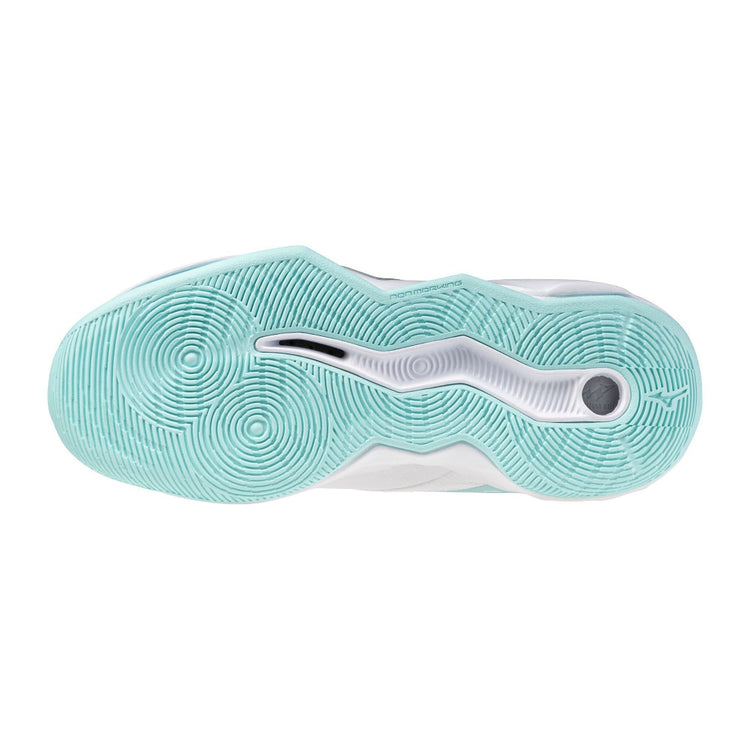 Mizuno Women's Wave Momentum 4 Pro Volleyball Shoes white/ Blue Tint