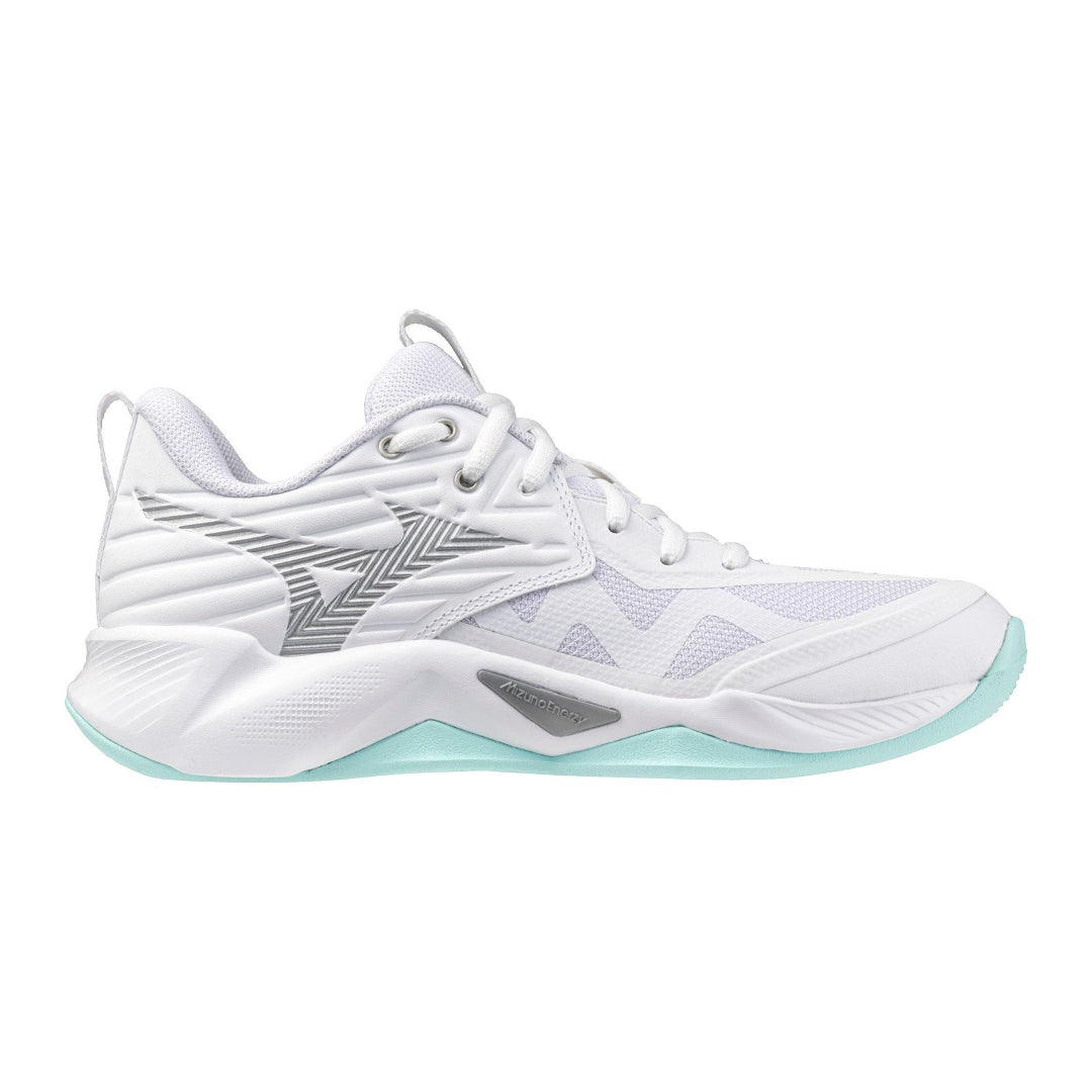 Mizuno Women's Wave Momentum 4 Pro Volleyball Shoes white/ Blue Tint
