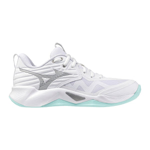 Mizuno Women's Wave Momentum 4 Pro Volleyball Shoes white/ Blue Tint