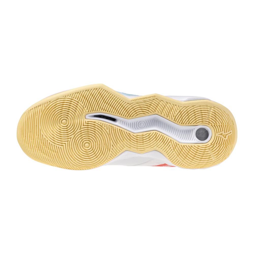 Mizuno Women's Wave Momentum 4 Pro Volleyball Shoes white/ calypso