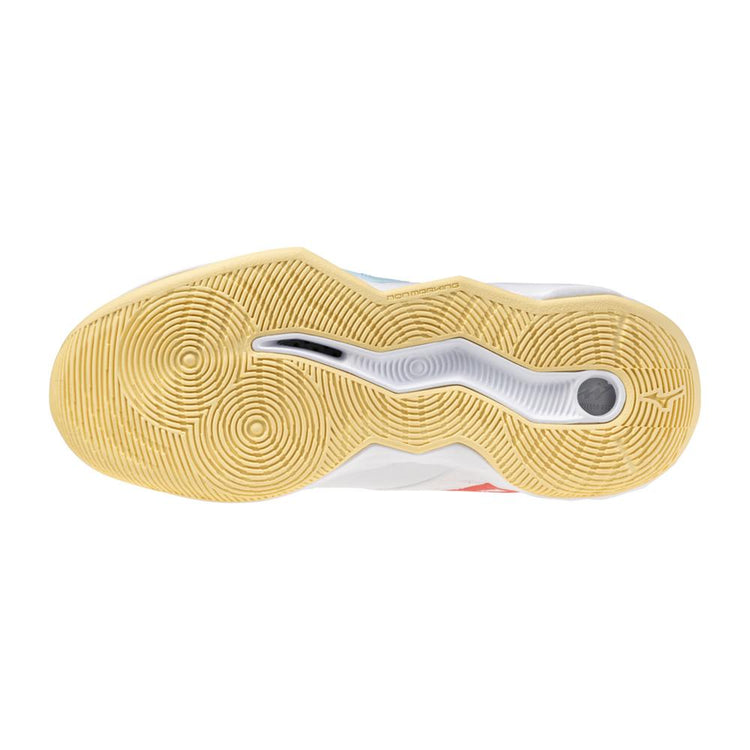 Mizuno Women's Wave Momentum 4 Pro Volleyball Shoes white/ calypso
