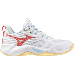 Mizuno Women's Wave Momentum 4 Pro Volleyball Shoes white/ calypso