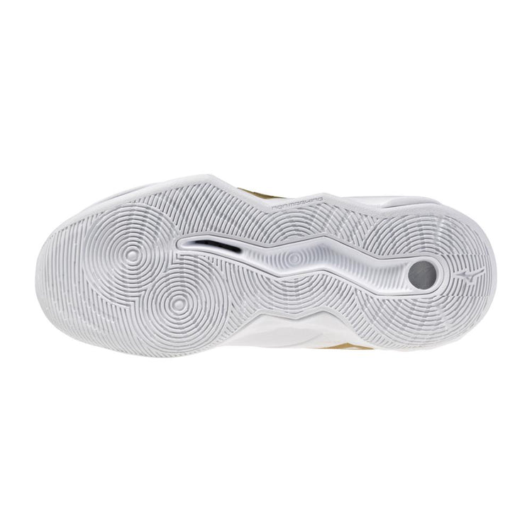Mizuno Women's Wave Momentum 4 Pro Volleyball Shoes white/ gold