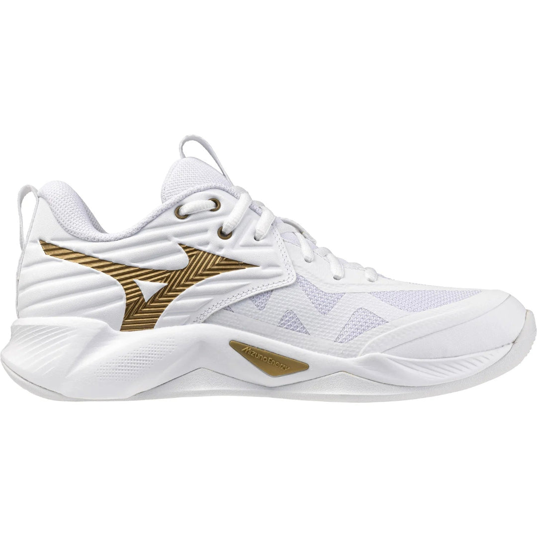 Mizuno Women's Wave Momentum 4 Pro Volleyball Shoes white/ gold