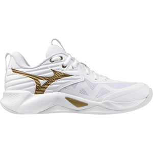 Mizuno Women's Wave Momentum 4 Pro Volleyball Shoes white/ gold