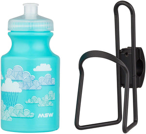 MSW Kids Water Bottle and Cage Kit Clouds 