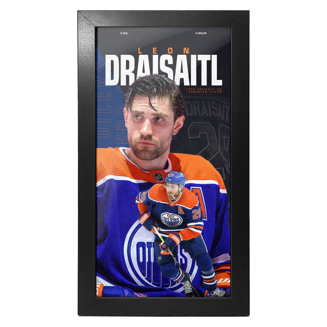Mustang NHL Edmonton Oilers Leon Draisaitl Framed Art 6"x12"