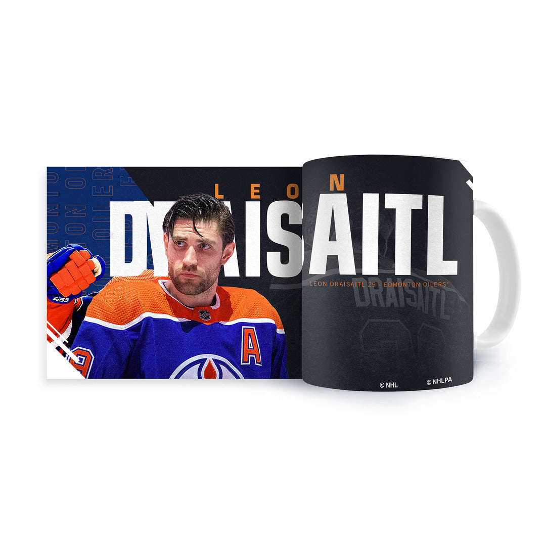 Mustang NHL Edmonton Oilers Leon Draisaitl Sublimated Mug 15oz