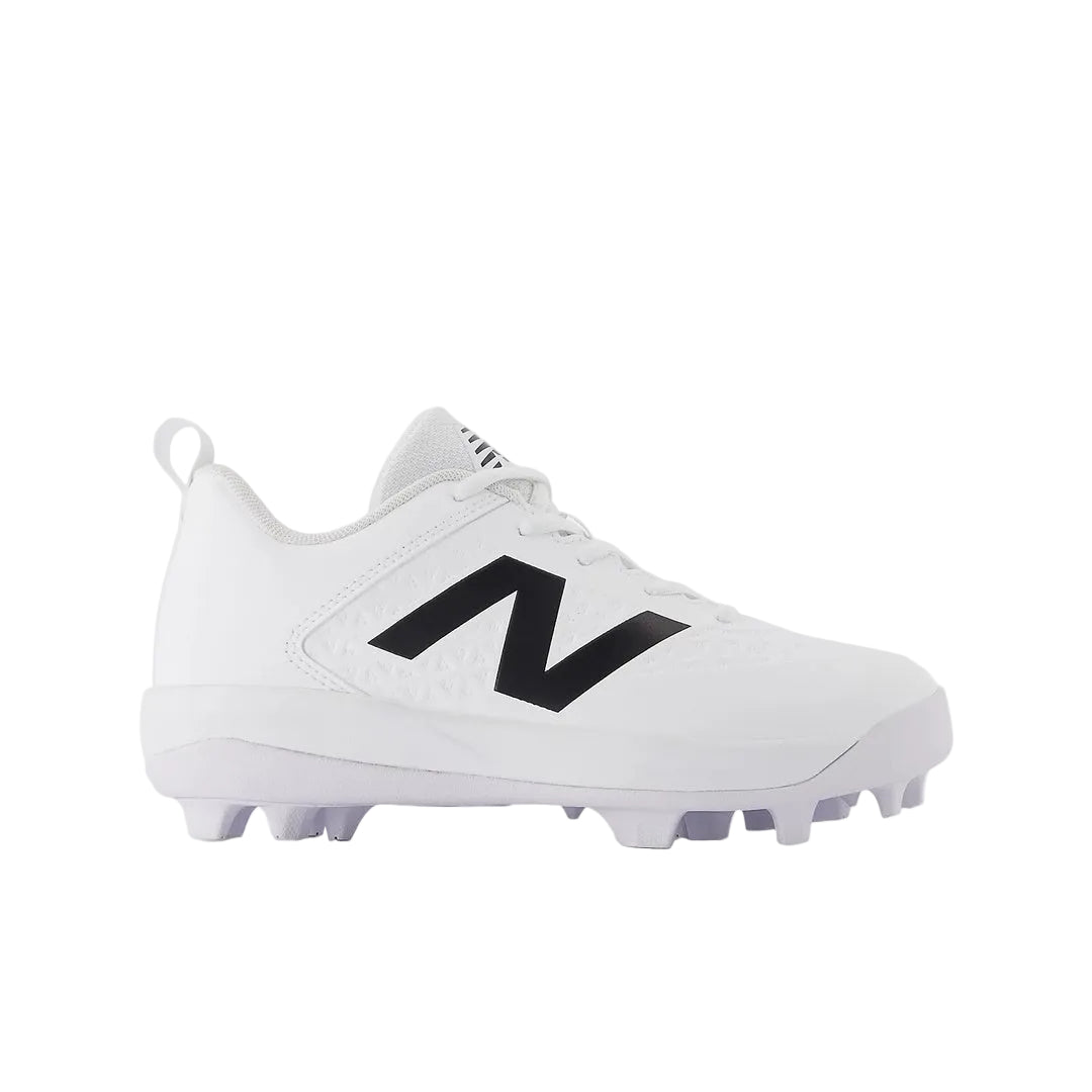 New Balance Junior 4040v8 Rubber Baseball Cleats white