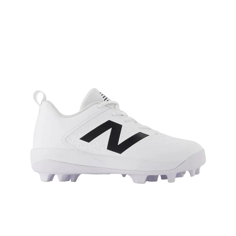 New Balance Junior 4040v8 Rubber Baseball Cleats white