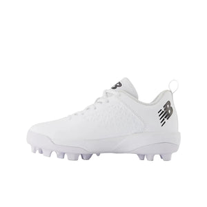 New Balance Junior 4040v8 Rubber Baseball Cleats white