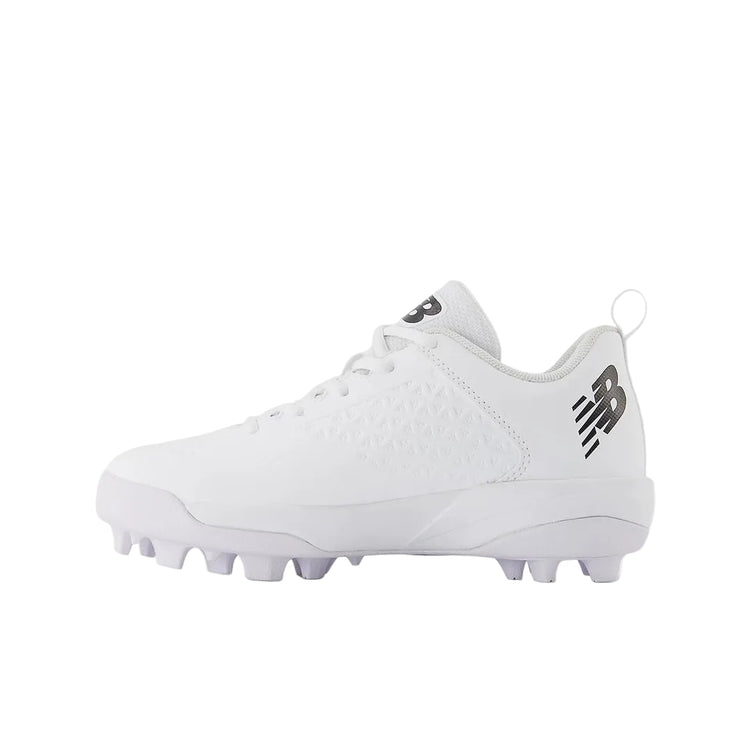 New Balance Junior 4040v8 Rubber Baseball Cleats white