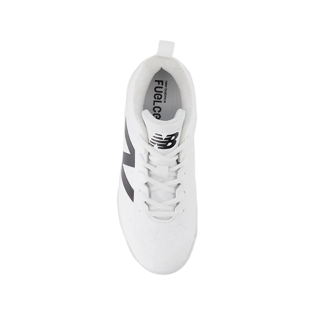 New Balance Junior 4040v8 Rubber Baseball Cleats white