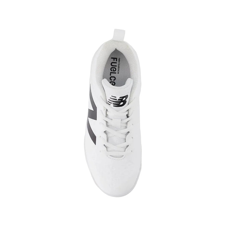 New Balance Junior 4040v8 Rubber Baseball Cleats white