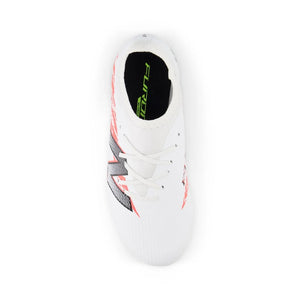 New Balance Junior Furon Team FG V8 Soccer Cleats white/energy red