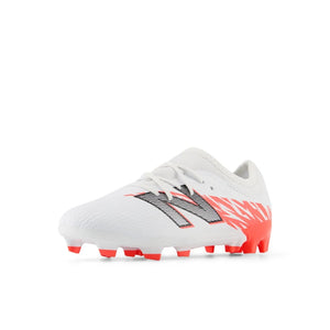 New Balance Junior Furon Team FG V8 Soccer Cleats white/energy red