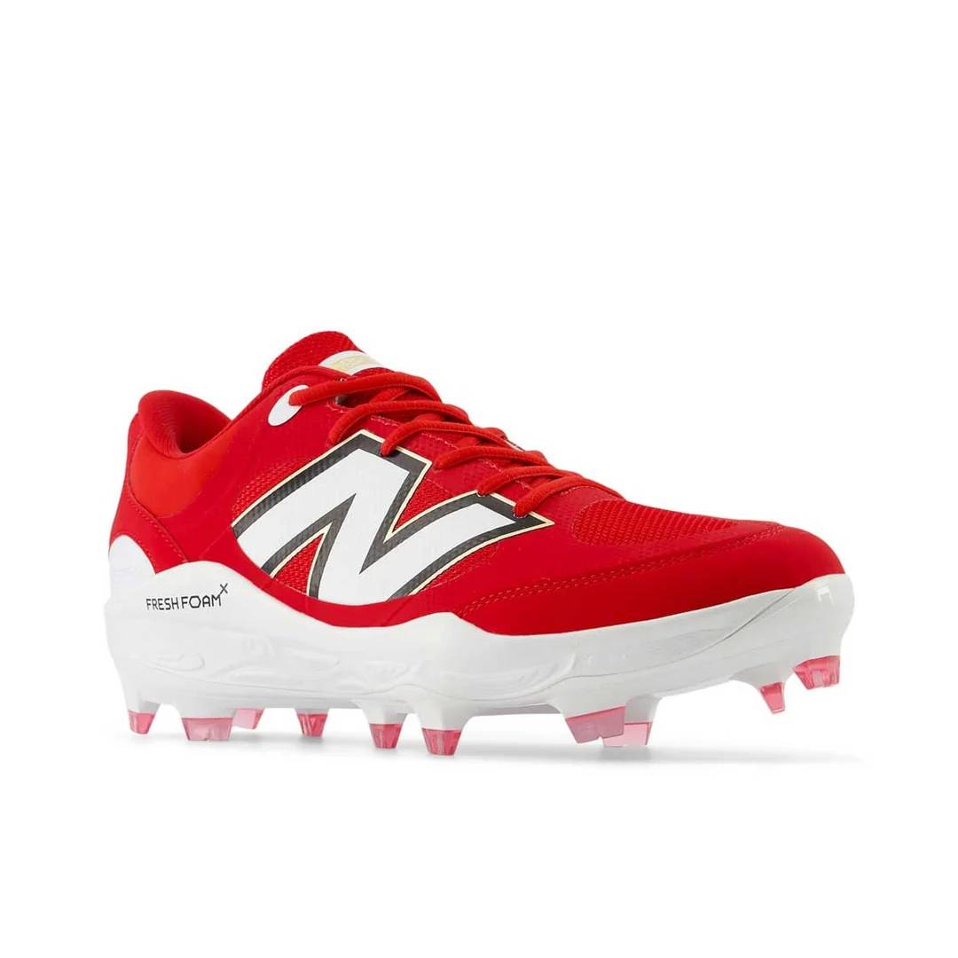 New Balance Senior Fresh Foam 3000v7 TPU Baseball Cleats red