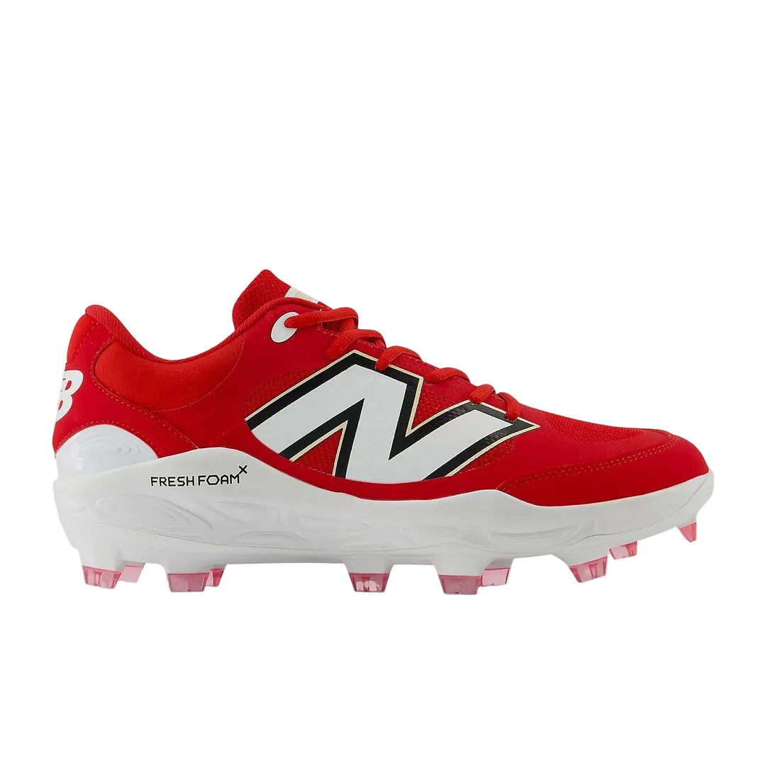 New Balance Senior Fresh Foam 3000v7 TPU Baseball Cleats red