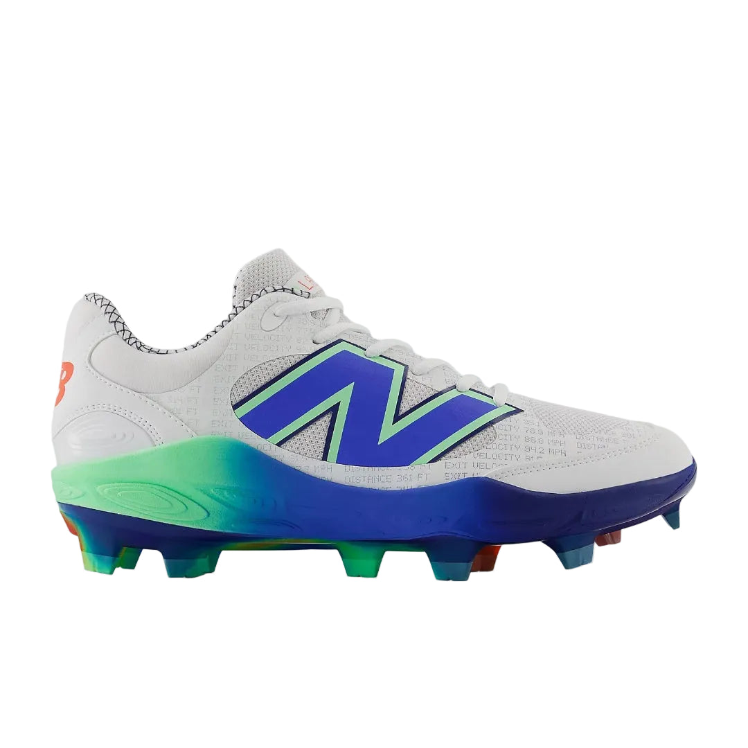 New Balance Senior Fresh Foam 3000v7 TPU Baseball Cleats white/blue
