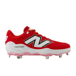 New Balance Senior Fresh Foam X 3000v7 Metal Baseball Cleats team red