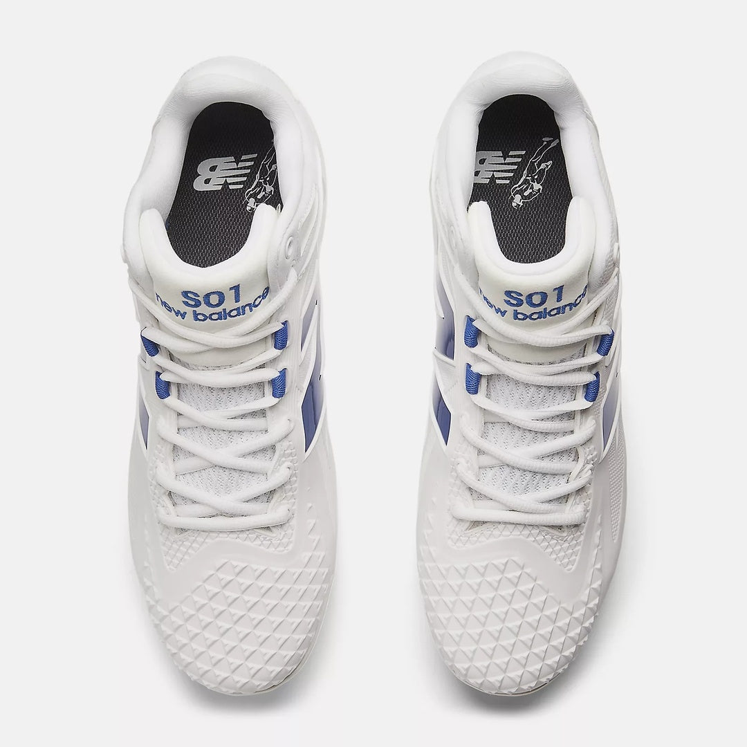 New Balance Senior Fuel Cell Ohtani 1 Metal Baseball Shoe White/Team Royal