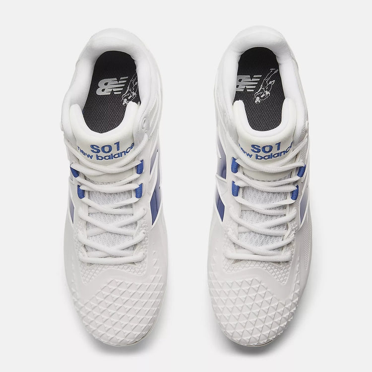 New Balance Senior Fuel Cell Ohtani 1 Metal Baseball Shoe White/Team Royal