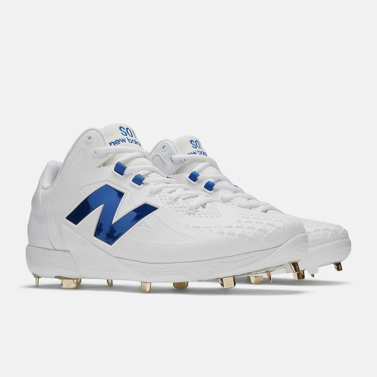 New Balance Senior Fuel Cell Ohtani 1 Metal Baseball Shoe White/Team Royal